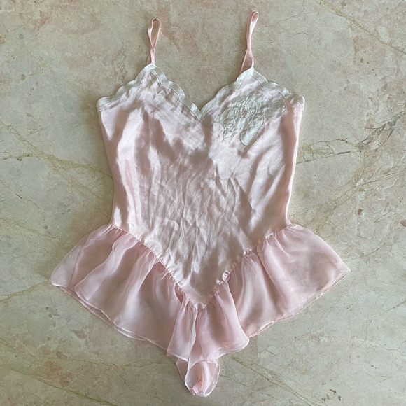 Vintage gold label Victoria’s Secret bodysuit slip